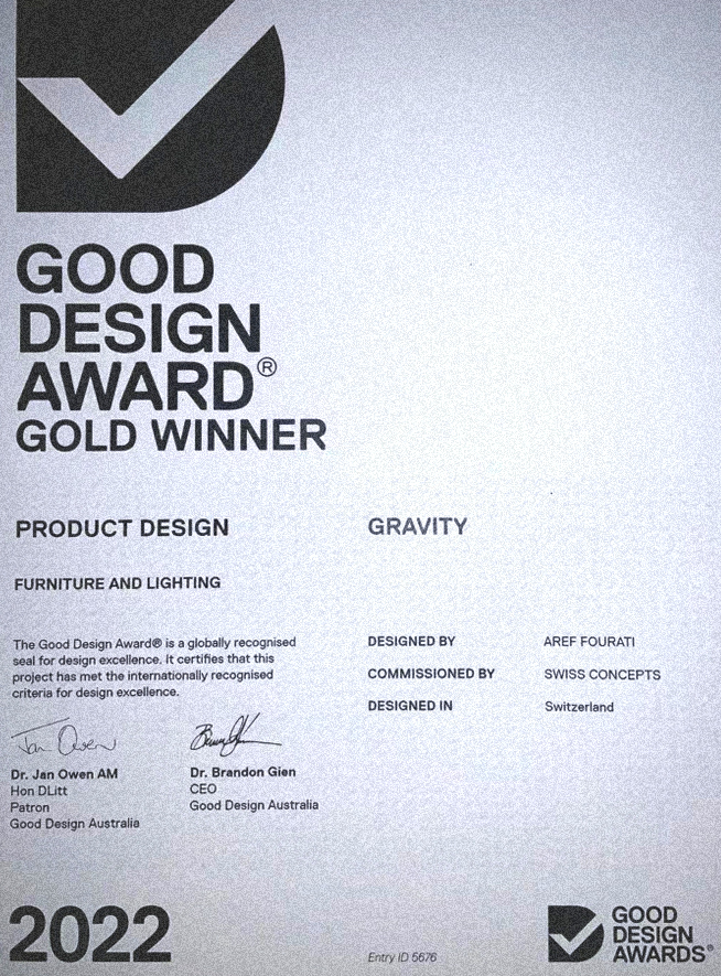 GOOD DESIGN AWARD AUSTRALIA 2022